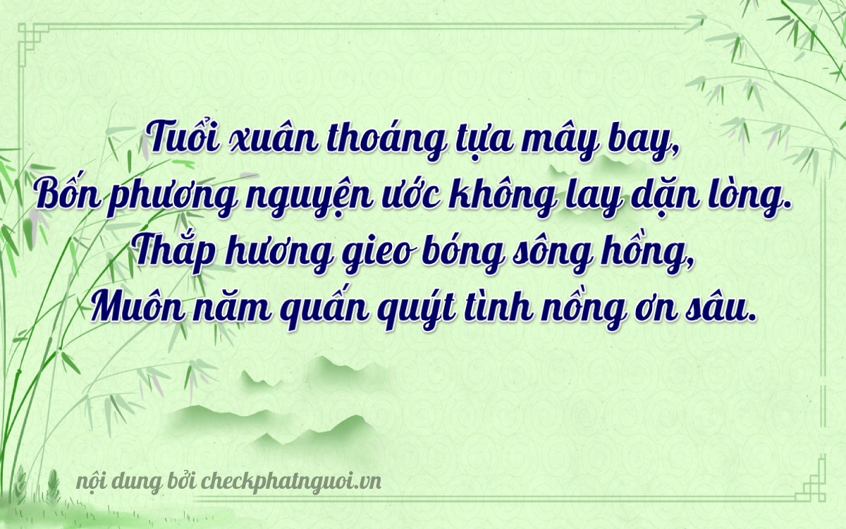 Bài thơ ý nghĩa cho <b>biển số 78AE-08416</b> tại website checkphatnguoi.vn