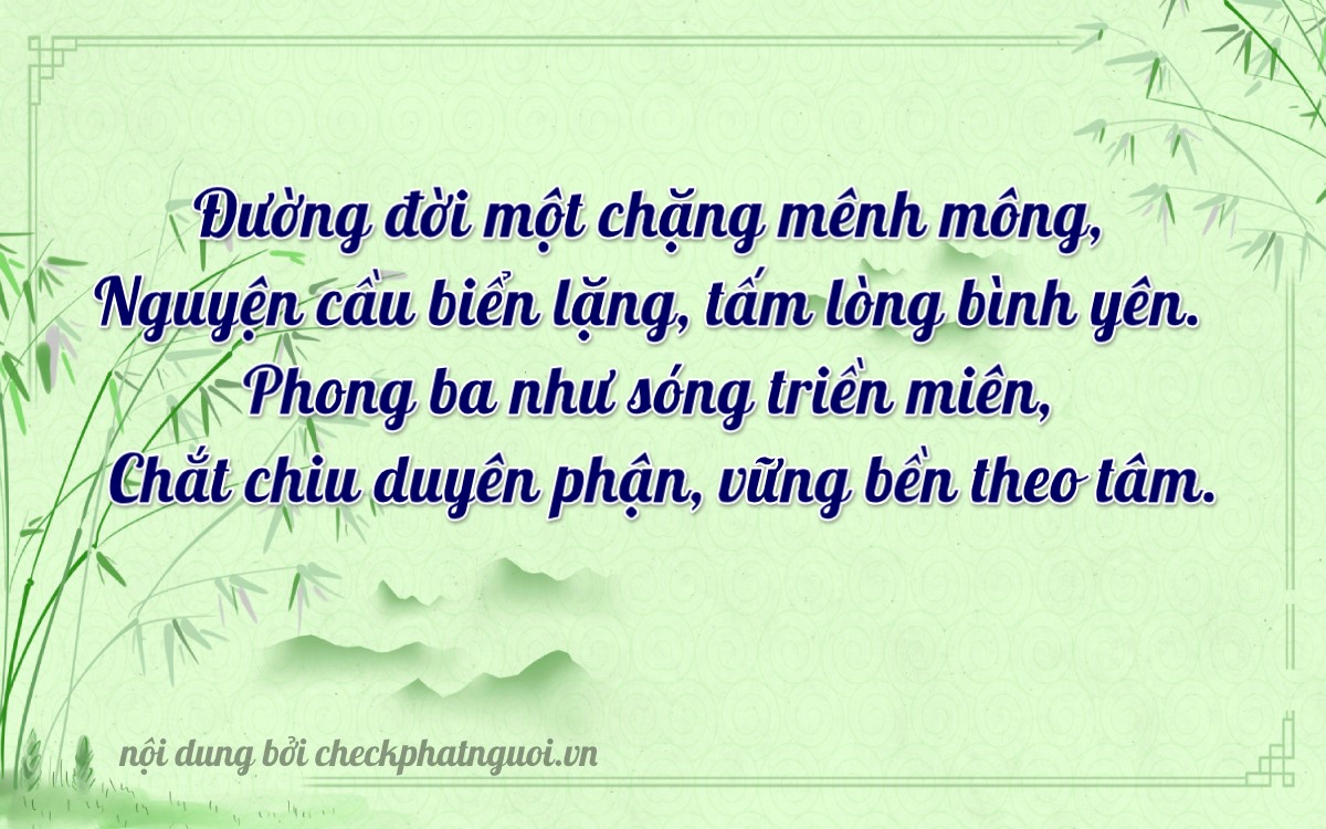 Bài thơ ý nghĩa cho <b>biển số 78AE-10779</b> tại website checkphatnguoi.vn