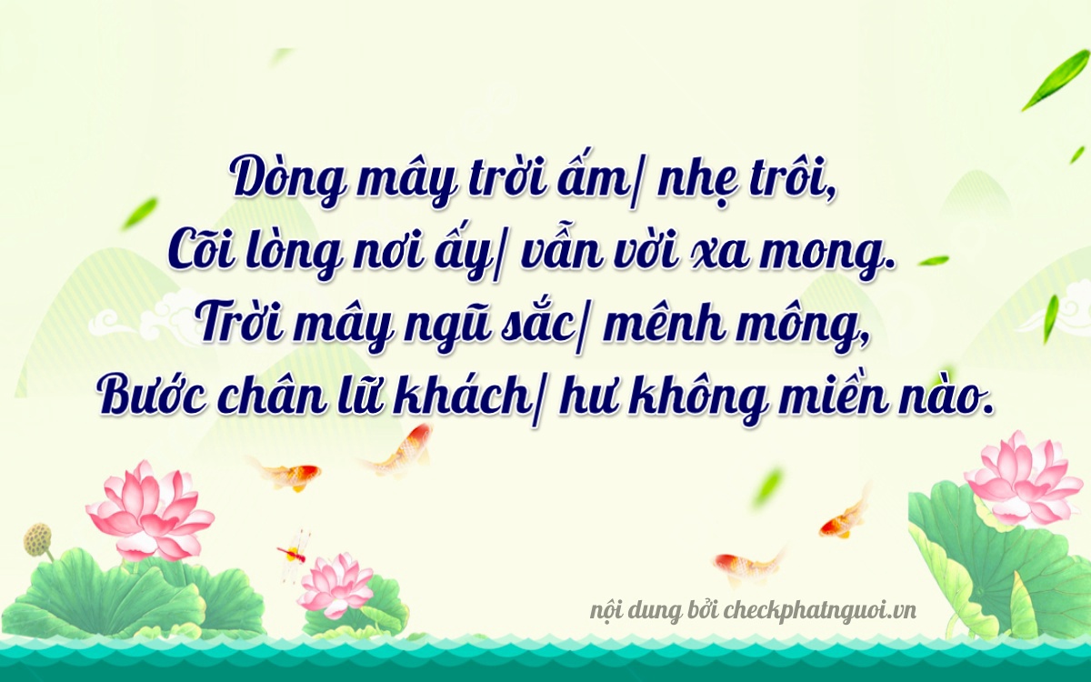 Bài thơ ý nghĩa cho <b>biển số 78AE-12726</b> tại website checkphatnguoi.vn