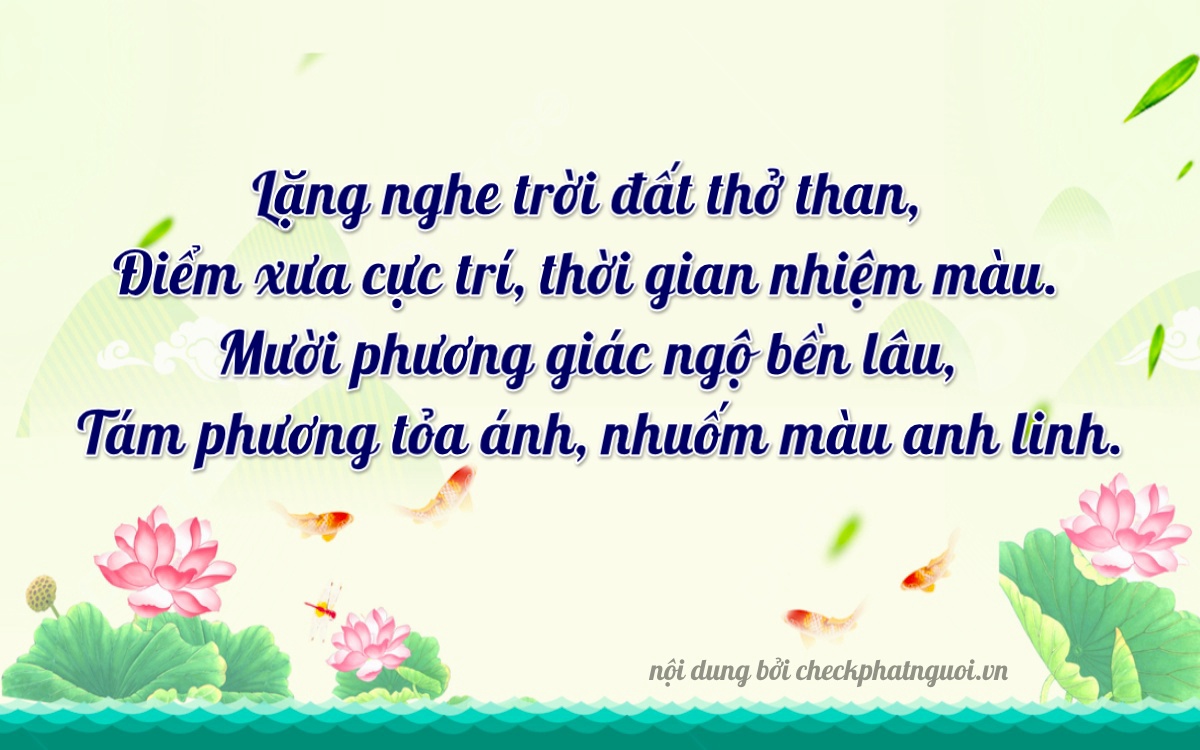 Bài thơ ý nghĩa cho <b>biển số 78AE-13018</b> tại website checkphatnguoi.vn
