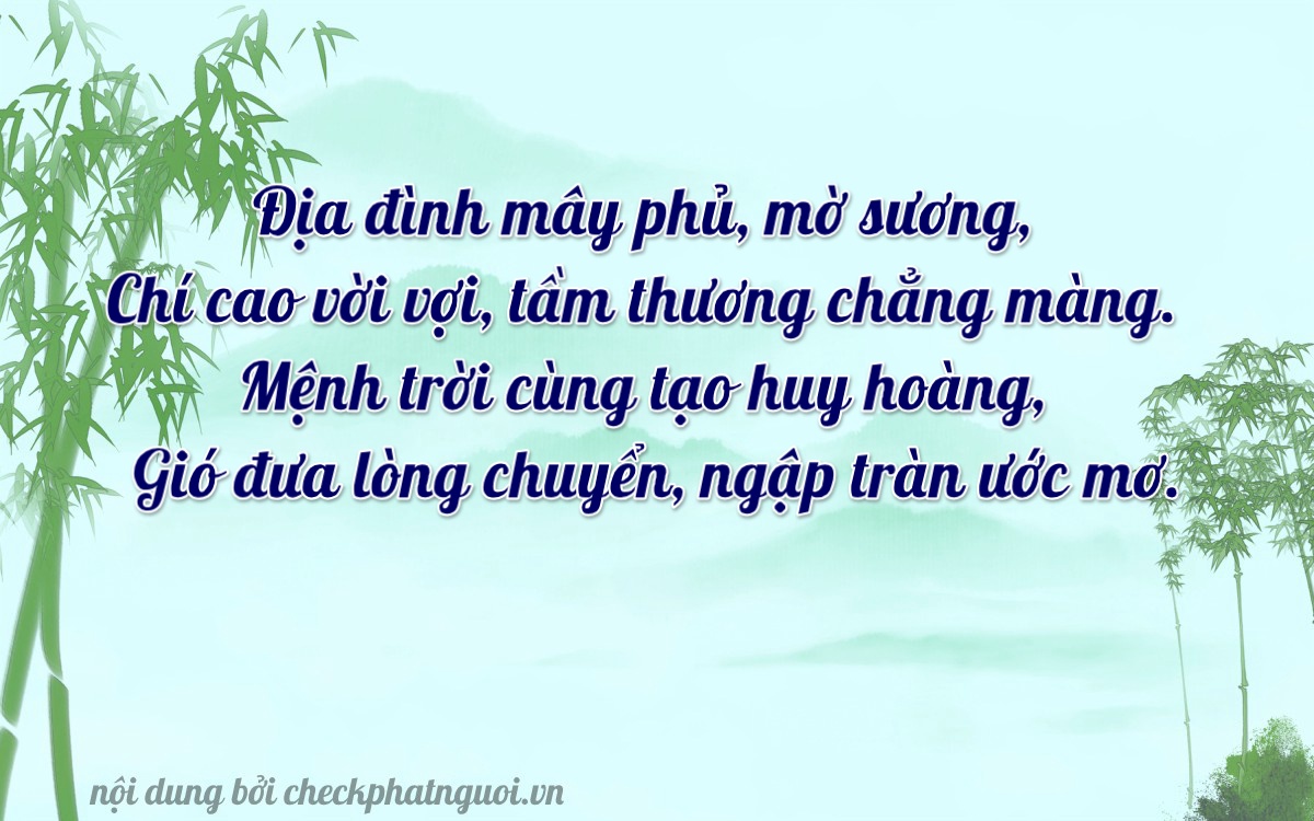 Bài thơ ý nghĩa cho <b>biển số 78AF-06192</b> tại website checkphatnguoi.vn