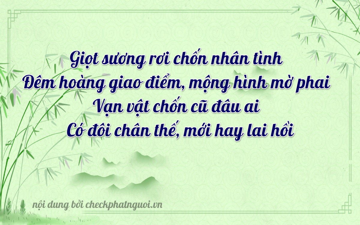 Bài thơ ý nghĩa cho <b>biển số 78AH-03549</b> tại website checkphatnguoi.vn