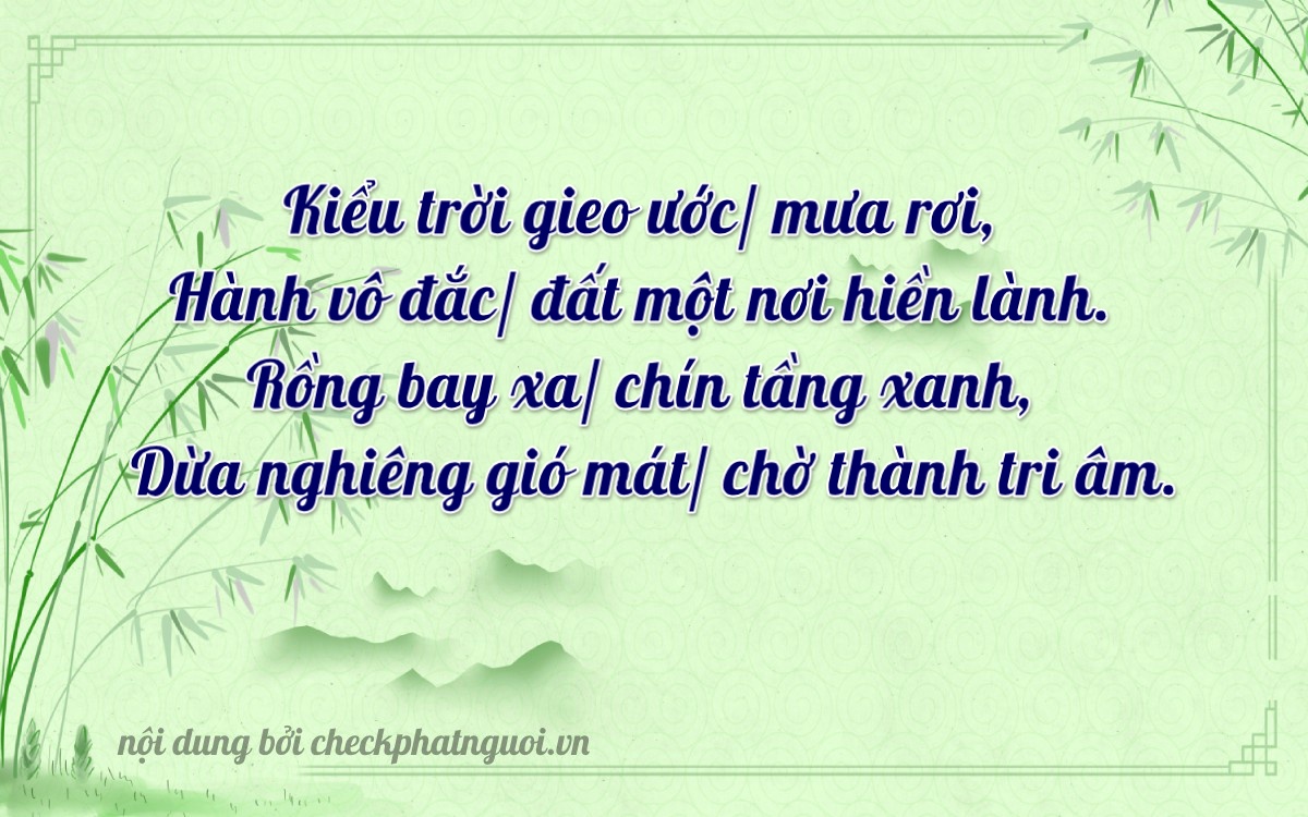 Bài thơ ý nghĩa cho <b>biển số 78AH-03928</b> tại website checkphatnguoi.vn