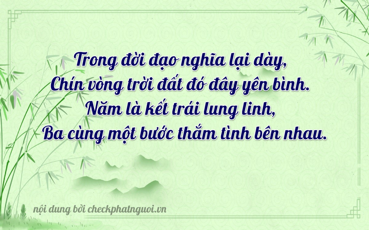 Bài thơ ý nghĩa cho <b>biển số 78AH-09531</b> tại website checkphatnguoi.vn