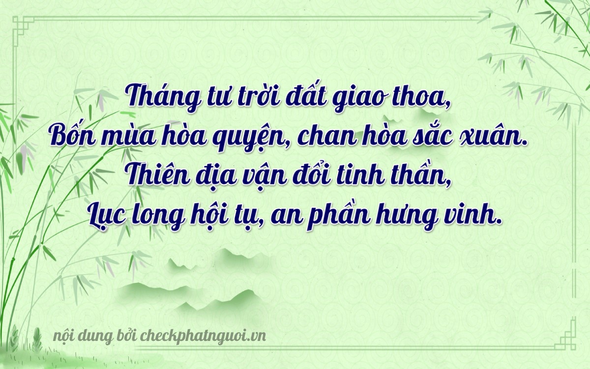 Bài thơ ý nghĩa cho <b>biển số 78AK-04864</b> tại website checkphatnguoi.vn