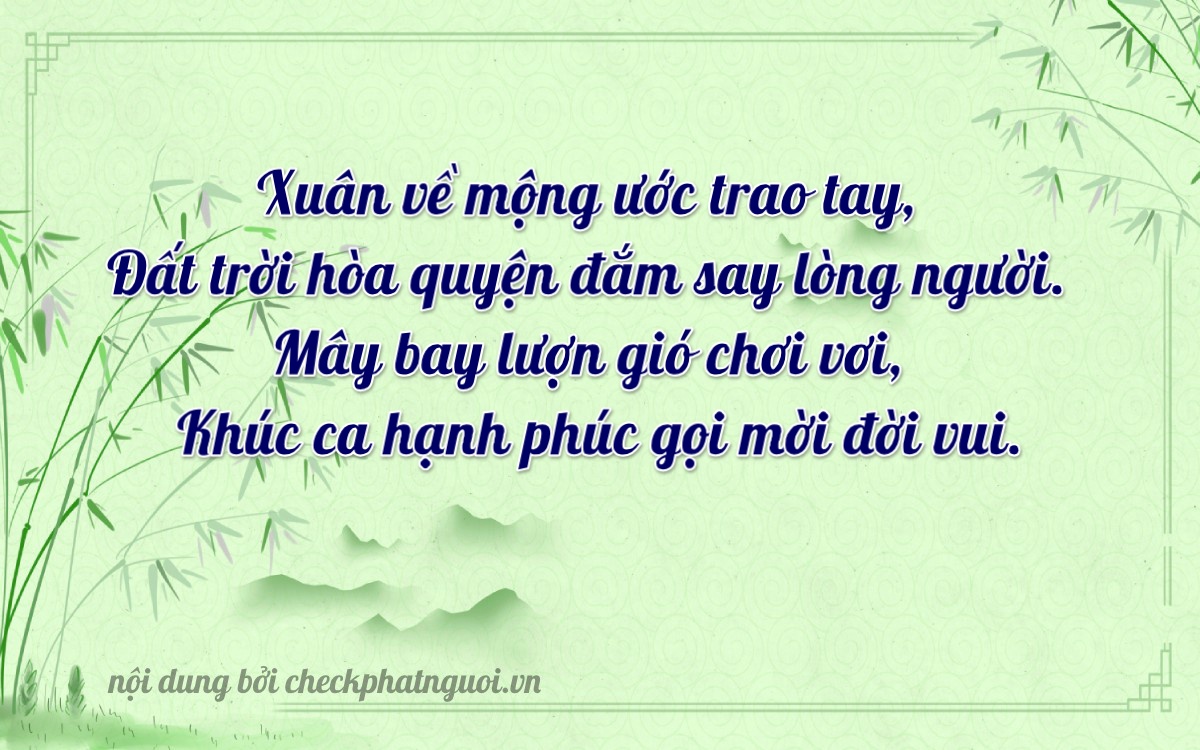 Bài thơ ý nghĩa cho <b>biển số 78AM-03173</b> tại website checkphatnguoi.vn