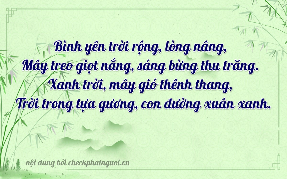 Bài thơ ý nghĩa cho <b>biển số 78C-02957</b> tại website checkphatnguoi.vn