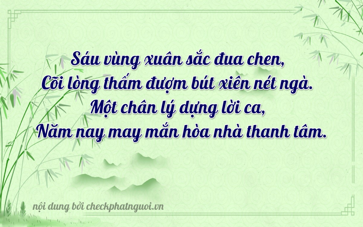 Bài thơ ý nghĩa cho <b>biển số 78C1-00651</b> tại website checkphatnguoi.vn