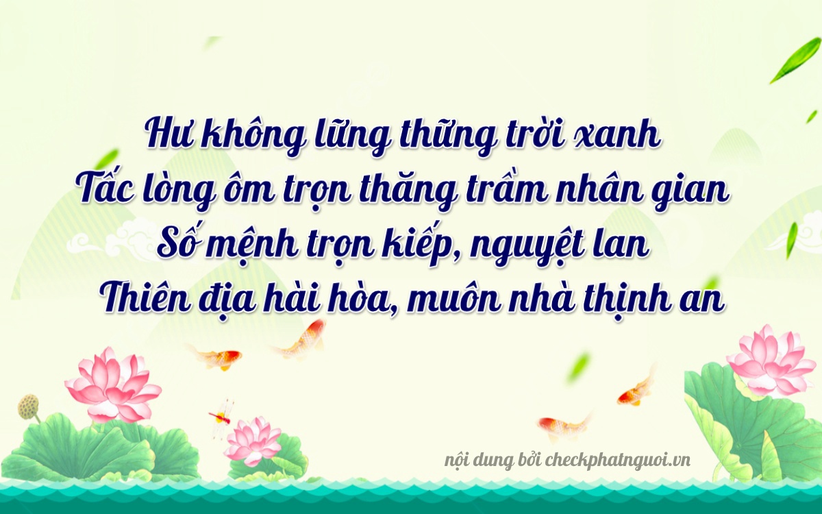 Bài thơ ý nghĩa cho <b>biển số 78C-11684</b> tại website checkphatnguoi.vn