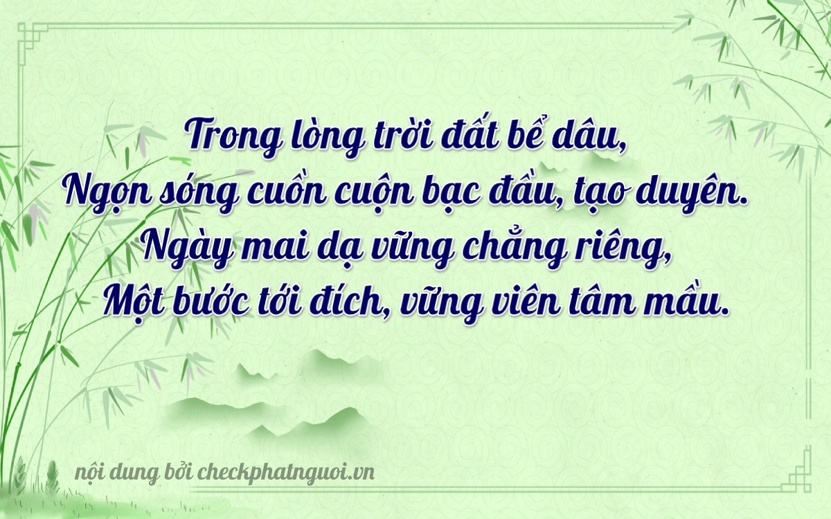 Bài thơ ý nghĩa cho <b>biển số 78C1-17211</b> tại website checkphatnguoi.vn