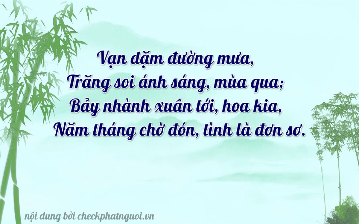 Bài thơ ý nghĩa cho <b>biển số 78C1-23759</b> tại website checkphatnguoi.vn