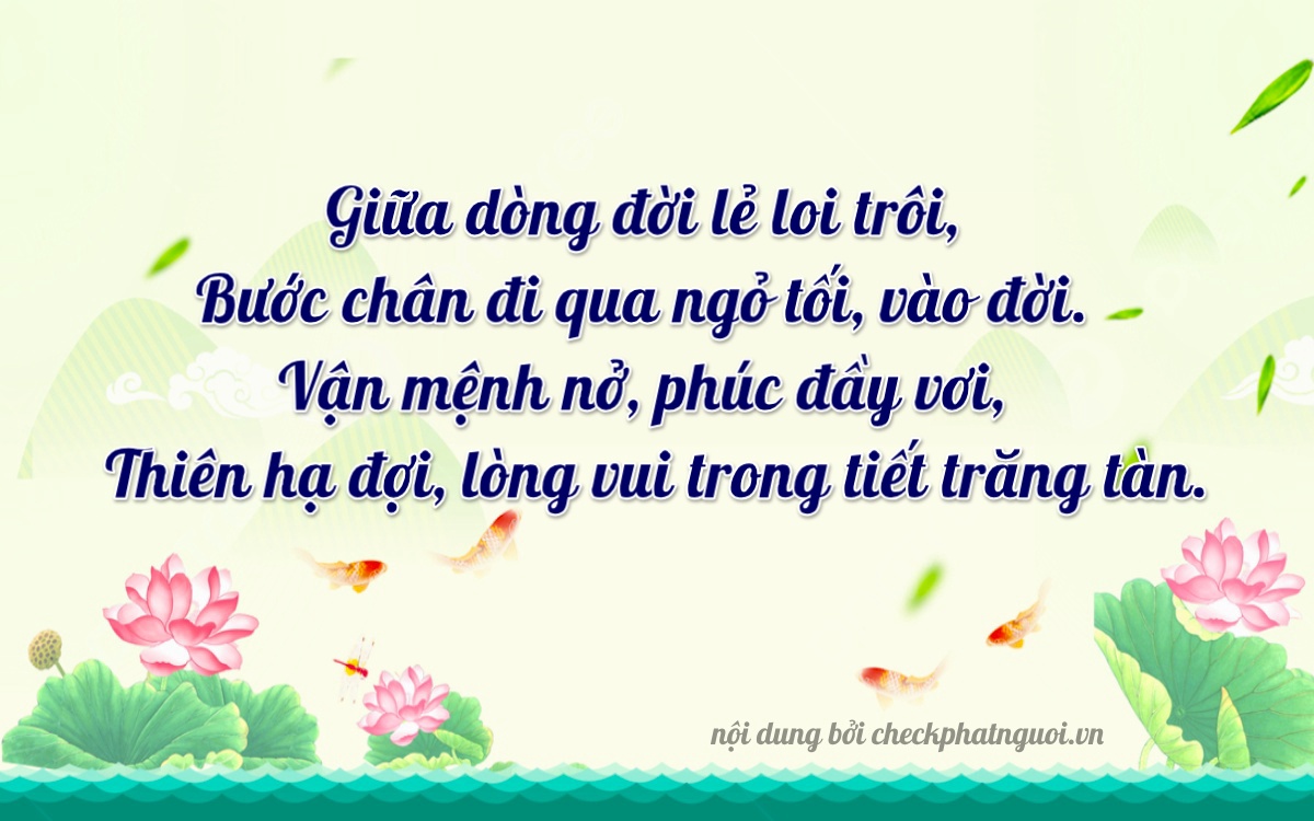 Bài thơ ý nghĩa cho <b>biển số 78C1-25580</b> tại website checkphatnguoi.vn