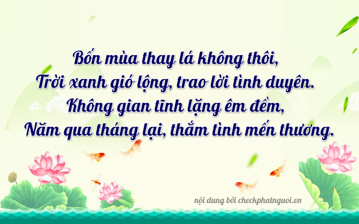 Bài thơ ý nghĩa cho <b>biển số 78C1-45054</b> tại website checkphatnguoi.vn