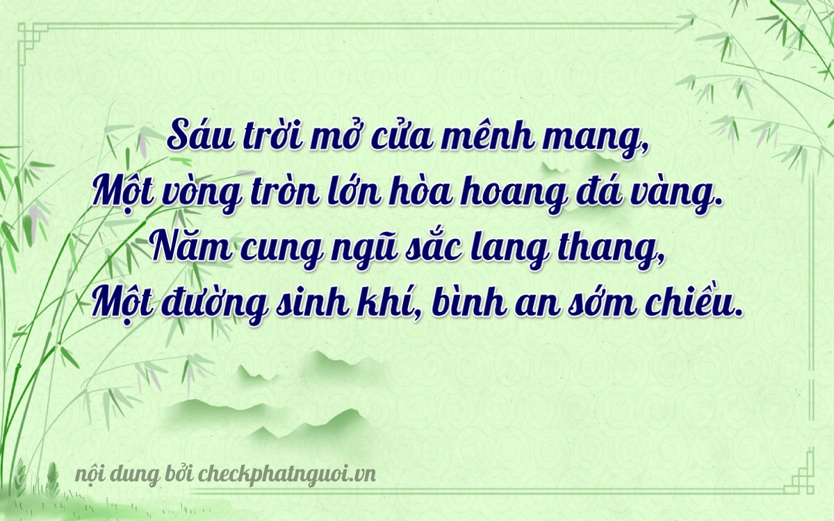 Bài thơ ý nghĩa cho <b>biển số 78C1-61511</b> tại website checkphatnguoi.vn
