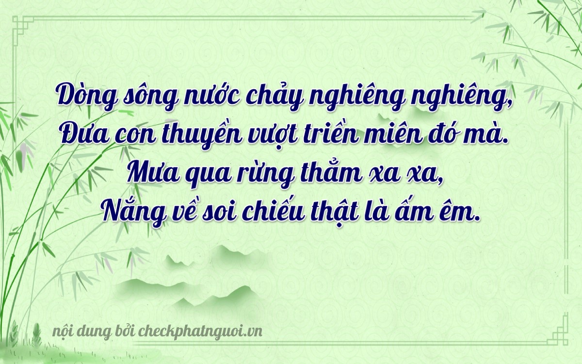 Bài thơ ý nghĩa cho <b>biển số 78C1-71243</b> tại website checkphatnguoi.vn