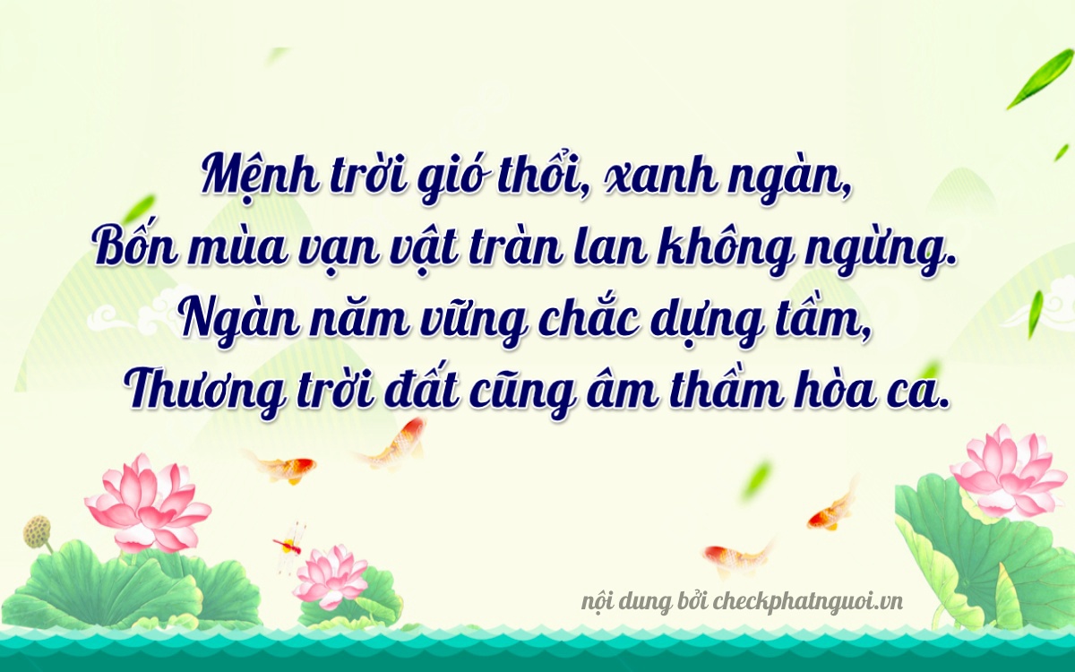 Bài thơ ý nghĩa cho <b>biển số 78C1-74100</b> tại website checkphatnguoi.vn