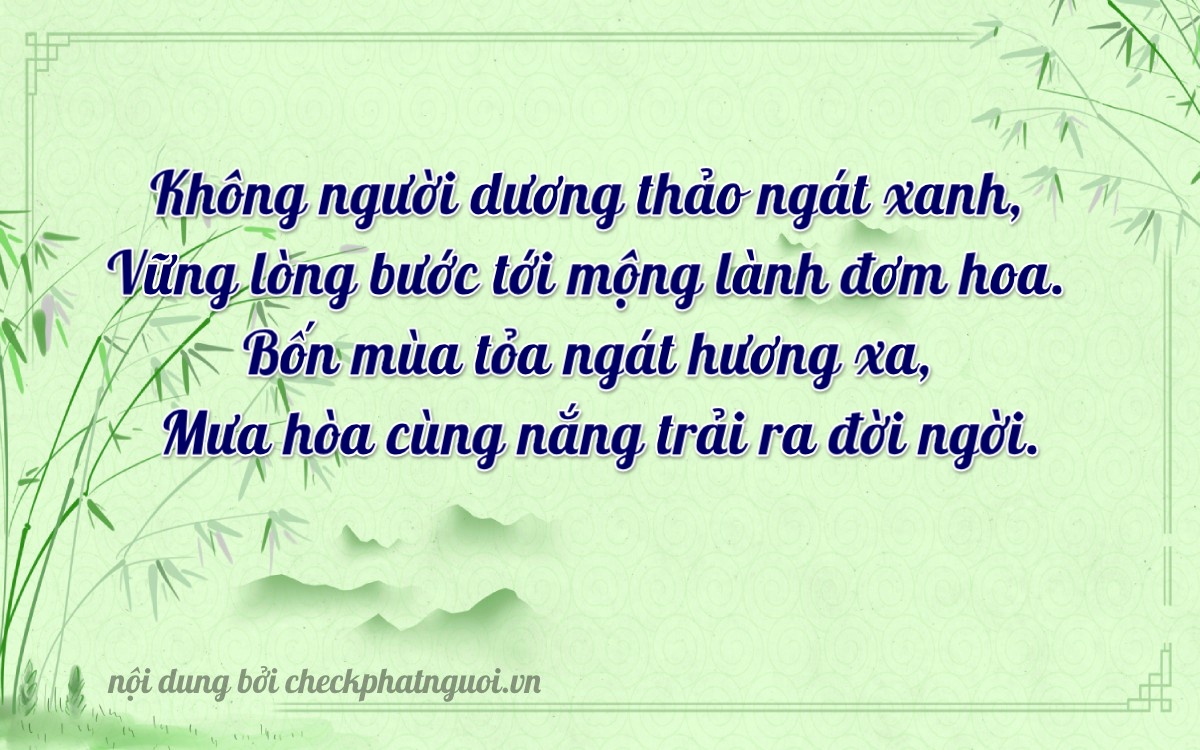 Bài thơ ý nghĩa cho <b>biển số 78D-00149</b> tại website checkphatnguoi.vn