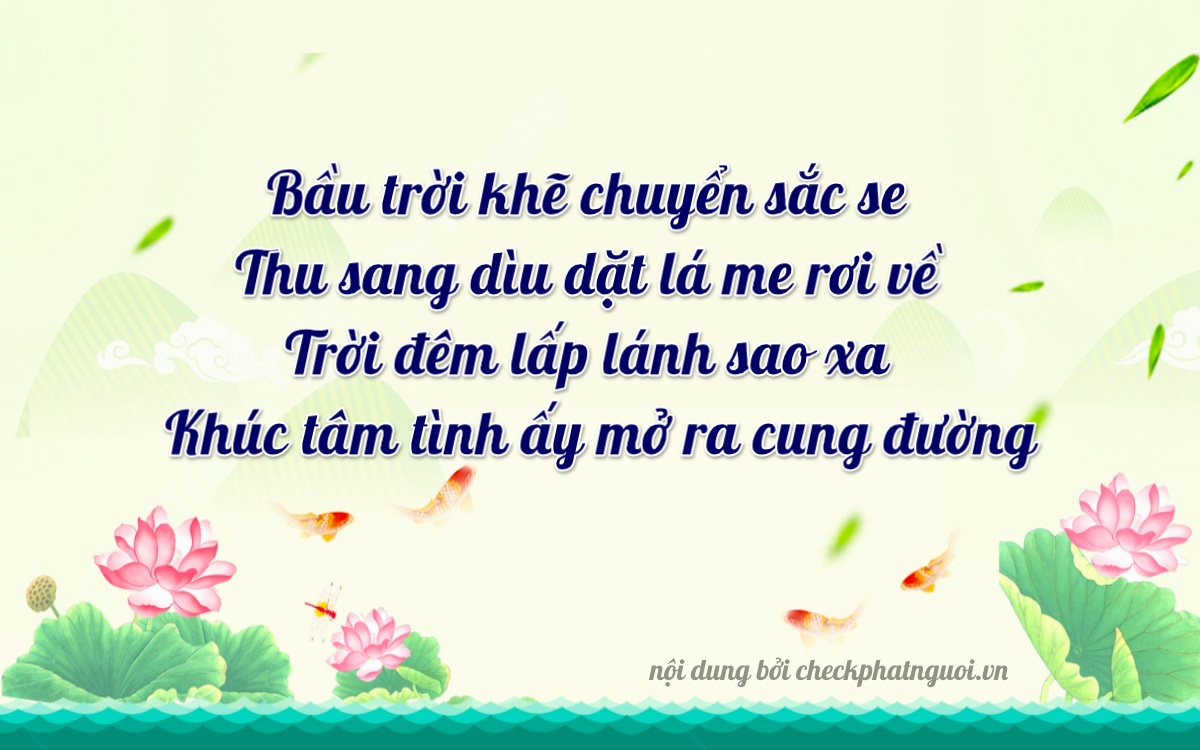 Bài thơ ý nghĩa cho <b>biển số 78D1-19947</b> tại website checkphatnguoi.vn