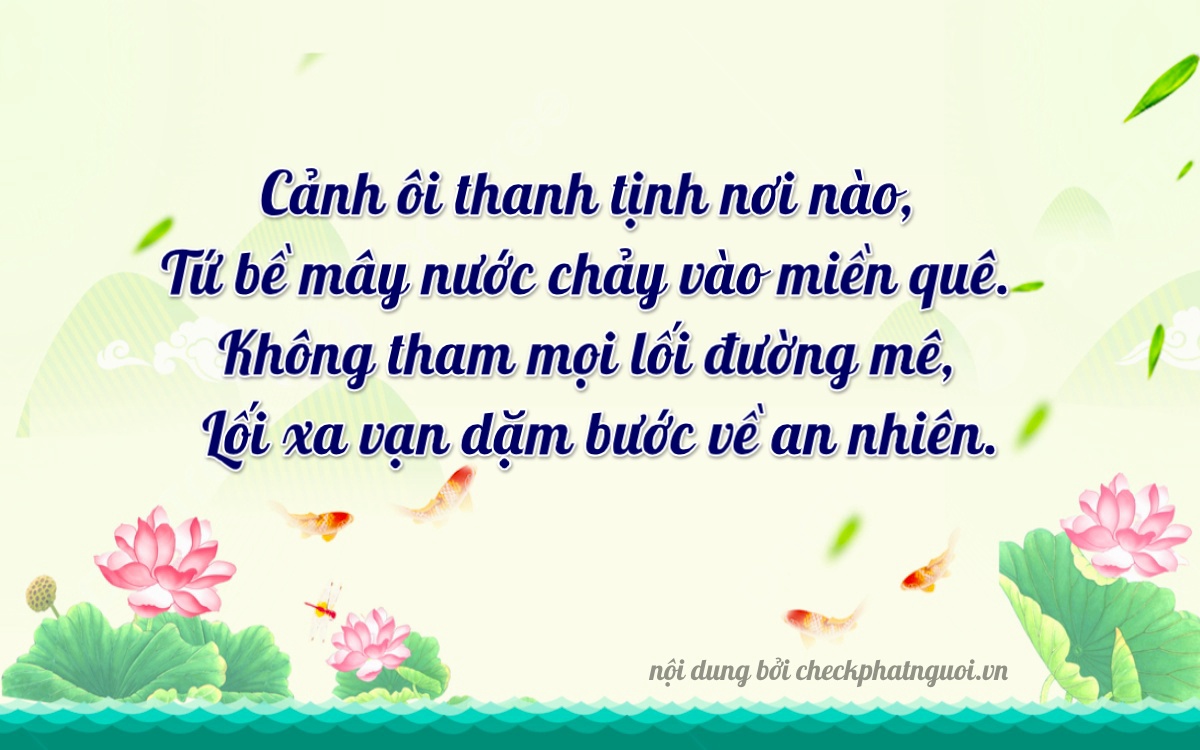 Bài thơ ý nghĩa cho <b>biển số 78D1-24028</b> tại website checkphatnguoi.vn