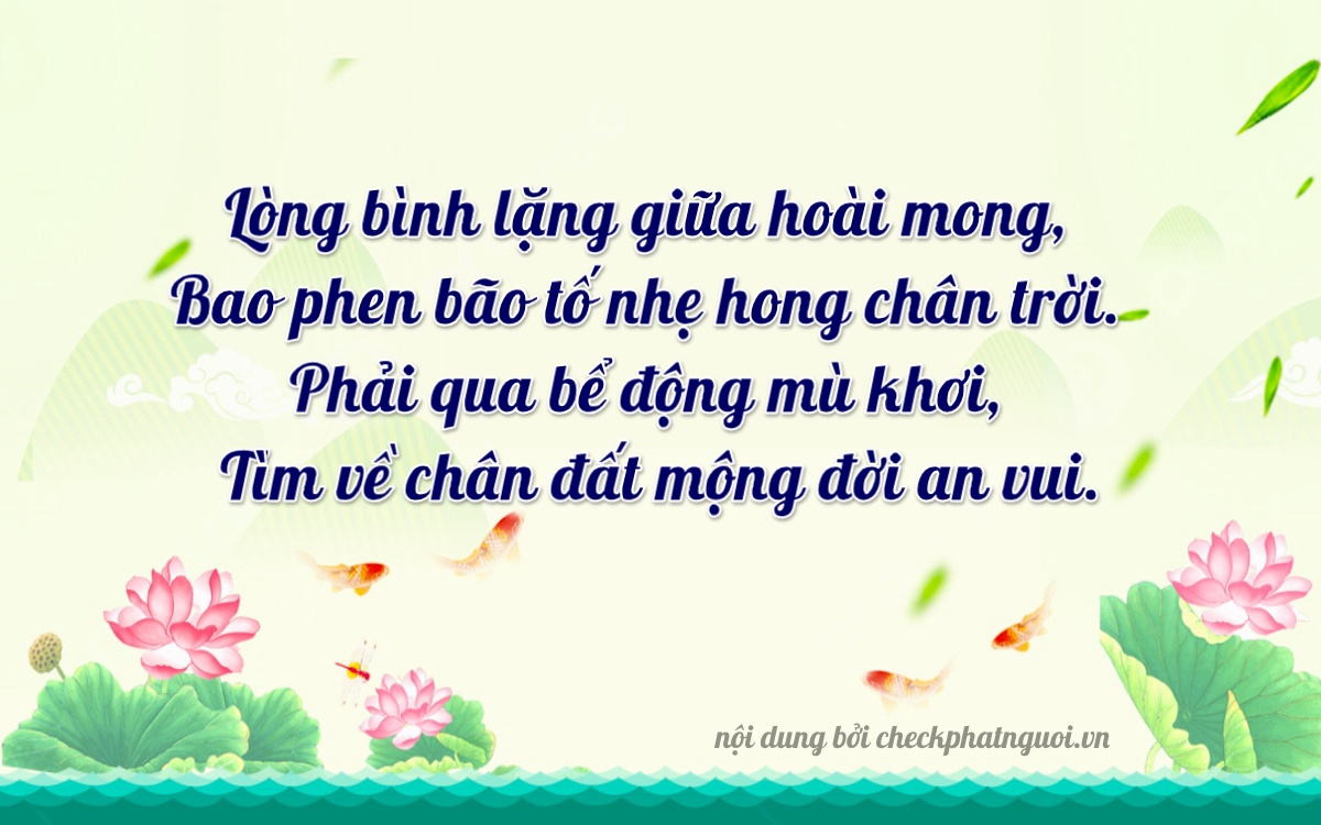 Bài thơ ý nghĩa cho <b>biển số 78D1-28256</b> tại website checkphatnguoi.vn