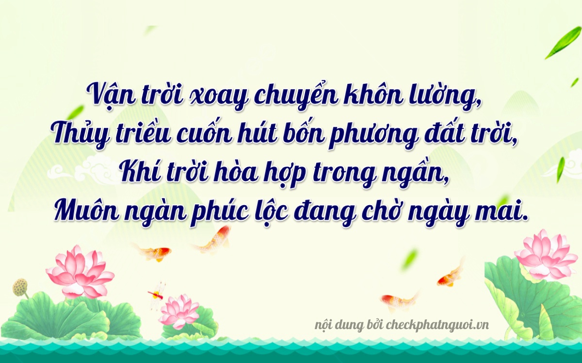 Bài thơ ý nghĩa cho <b>biển số 78E-00489</b> tại website checkphatnguoi.vn