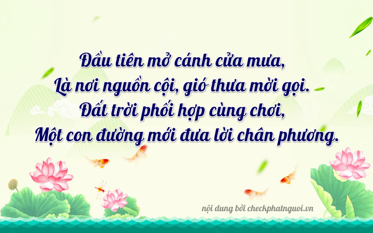 Bài thơ ý nghĩa cho <b>biển số 78E1-03572</b> tại website checkphatnguoi.vn