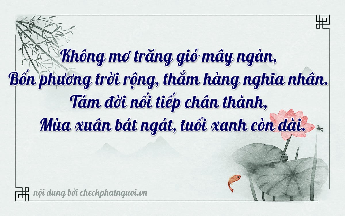 Bài thơ ý nghĩa cho <b>biển số 78E1-04858</b> tại website checkphatnguoi.vn