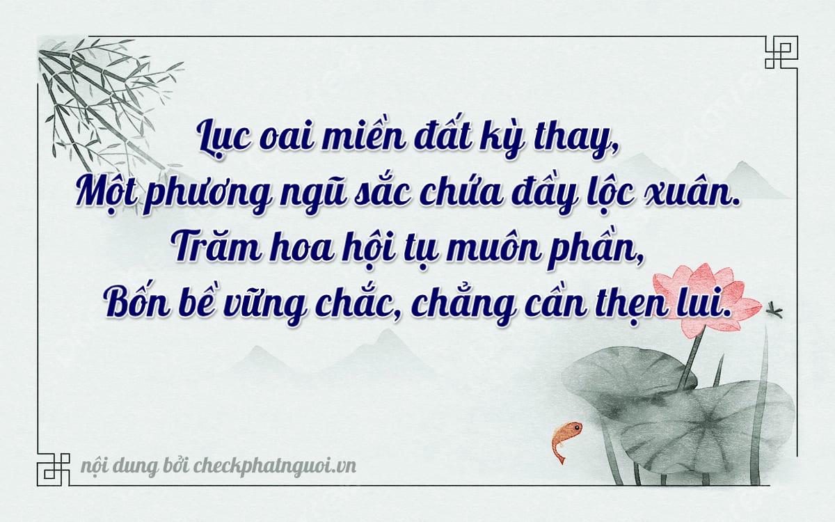 Bài thơ ý nghĩa cho <b>biển số 78E1-06141</b> tại website checkphatnguoi.vn