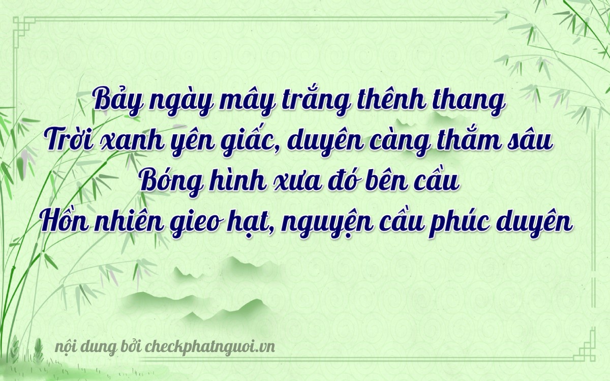 Bài thơ ý nghĩa cho <b>biển số 78E1-12767</b> tại website checkphatnguoi.vn