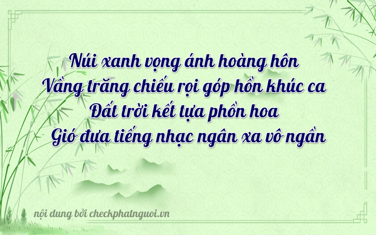 Bài thơ ý nghĩa cho <b>biển số 78E1-28381</b> tại website checkphatnguoi.vn
