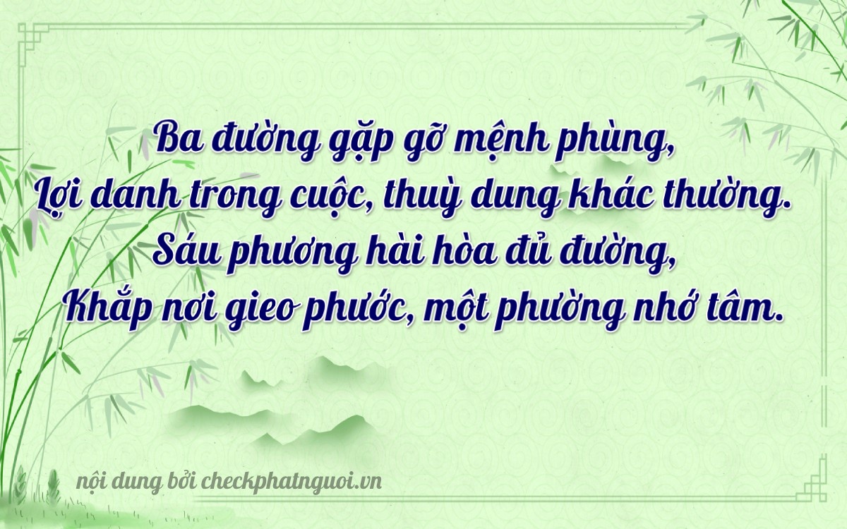 Bài thơ ý nghĩa cho <b>biển số 78E1-38693</b> tại website checkphatnguoi.vn