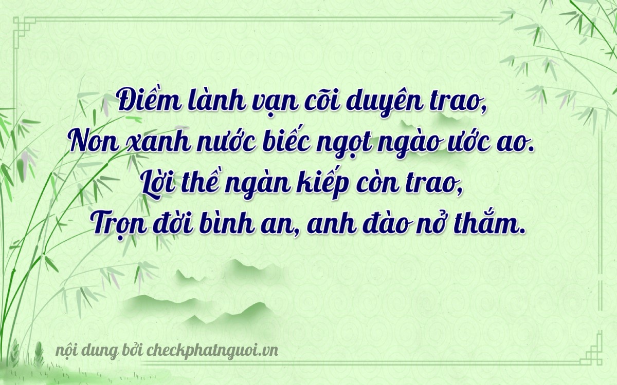 Bài thơ ý nghĩa cho <b>biển số 78F1-01543</b> tại website checkphatnguoi.vn