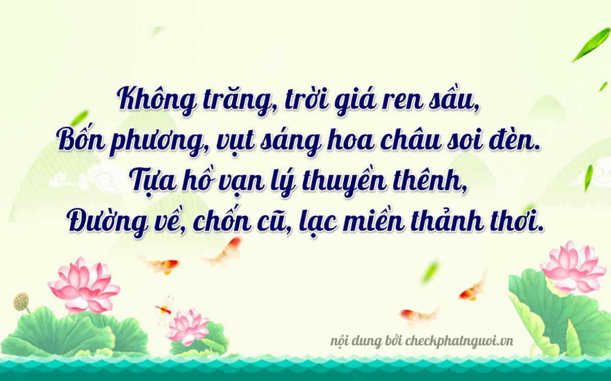 Bài thơ ý nghĩa cho <b>biển số 78F1-04212</b> tại website checkphatnguoi.vn