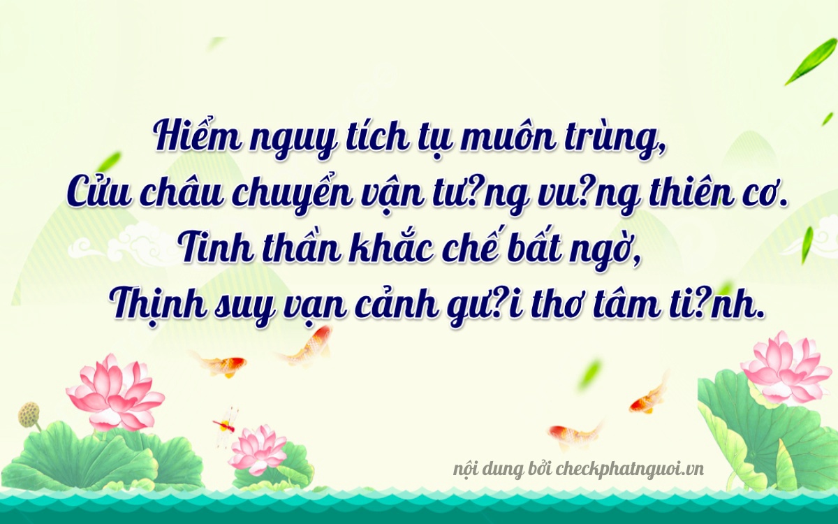 Bài thơ ý nghĩa cho <b>biển số 78F1-22596</b> tại website checkphatnguoi.vn