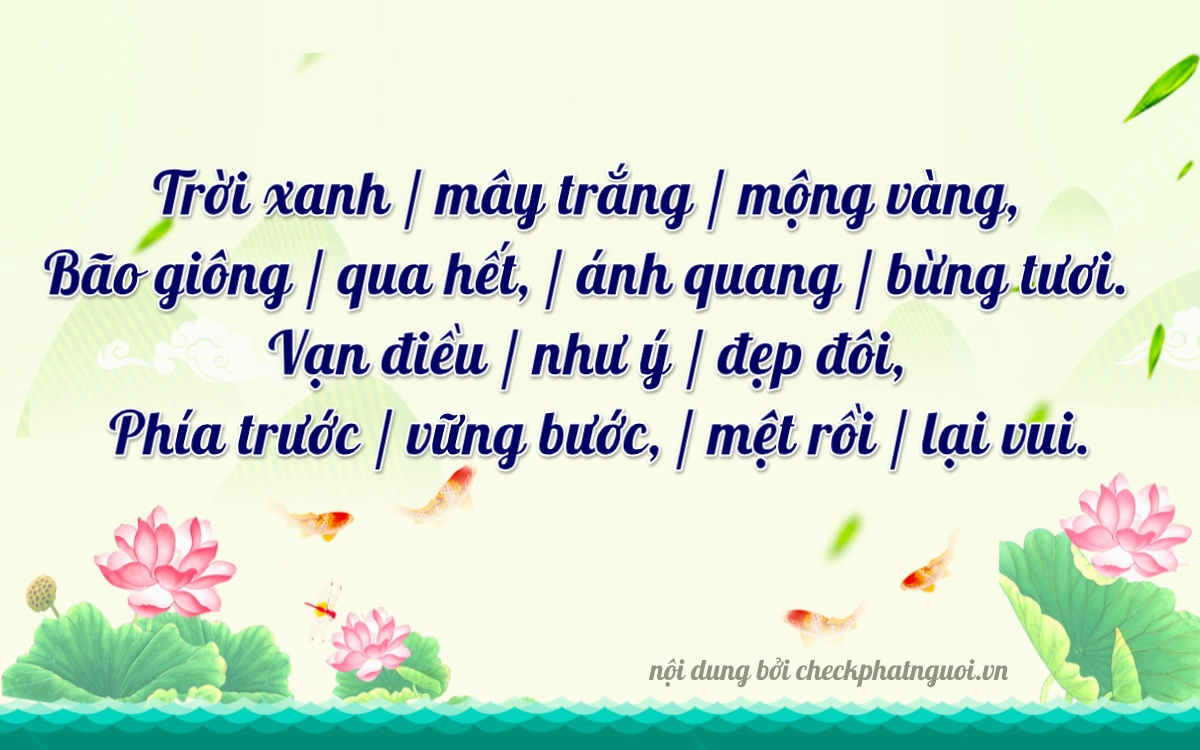 Bài thơ ý nghĩa cho <b>biển số 78G-00006</b> tại website checkphatnguoi.vn