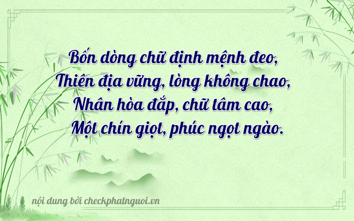 Bài thơ ý nghĩa cho <b>biển số 78G1-40119</b> tại website checkphatnguoi.vn