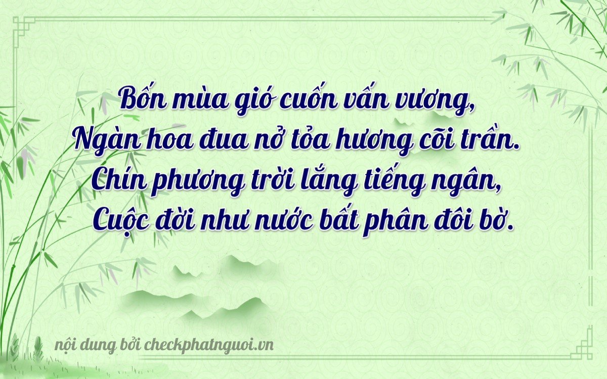 Bài thơ ý nghĩa cho <b>biển số 78G1-45992</b> tại website checkphatnguoi.vn