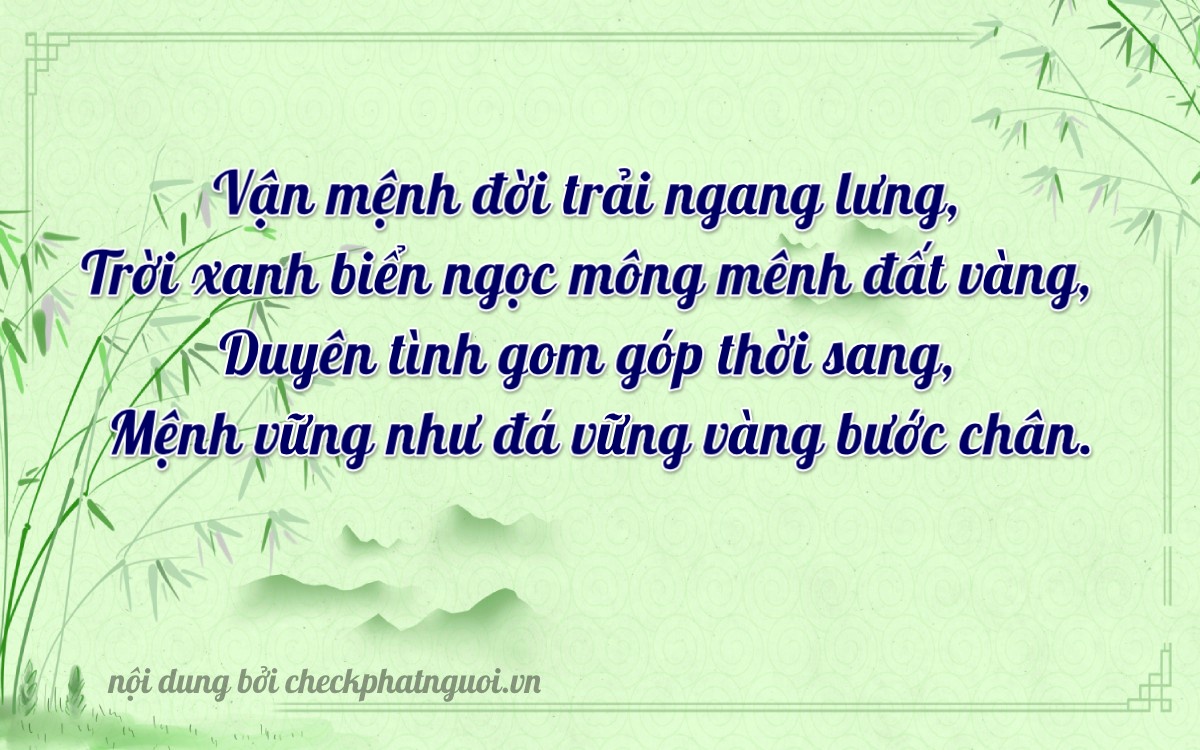 Bài thơ ý nghĩa cho <b>biển số 78G1-62097</b> tại website checkphatnguoi.vn