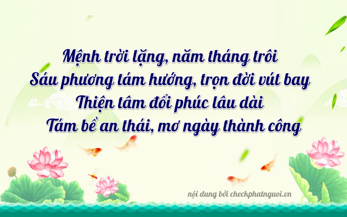 Bài thơ ý nghĩa cho <b>biển số 78H1-16508</b> tại website checkphatnguoi.vn