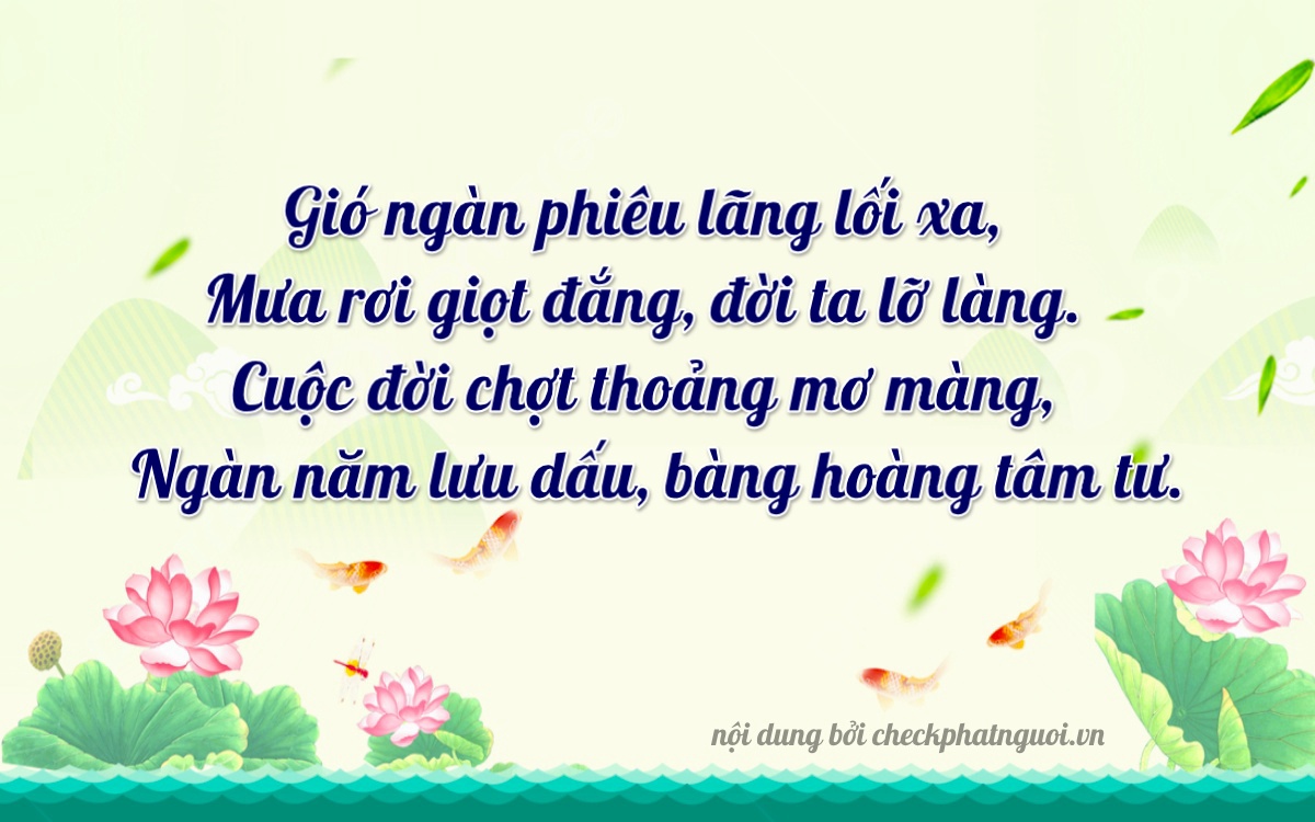 Bài thơ ý nghĩa cho <b>biển số 78H1-52938</b> tại website checkphatnguoi.vn