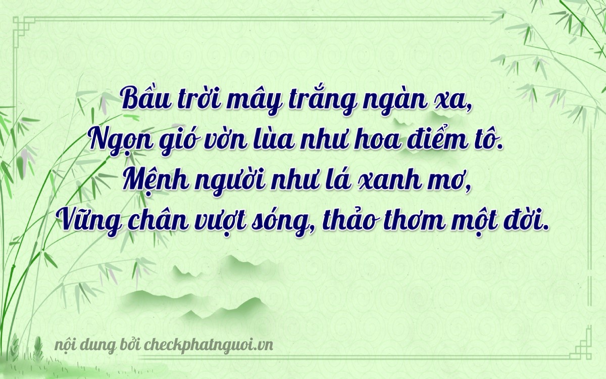 Bài thơ ý nghĩa cho <b>biển số 78H-17938</b> tại website checkphatnguoi.vn