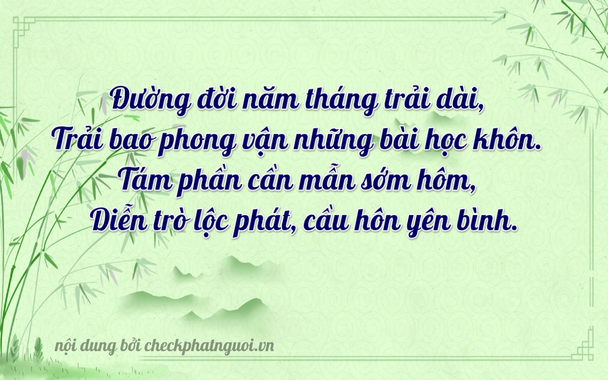 Bài thơ ý nghĩa cho <b>biển số 78H-27848</b> tại website checkphatnguoi.vn