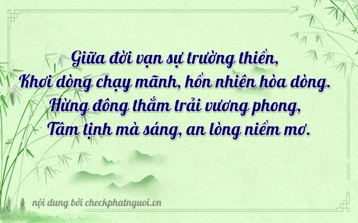 Bài thơ ý nghĩa cho <b>biển số 78K-12450</b> tại website checkphatnguoi.vn