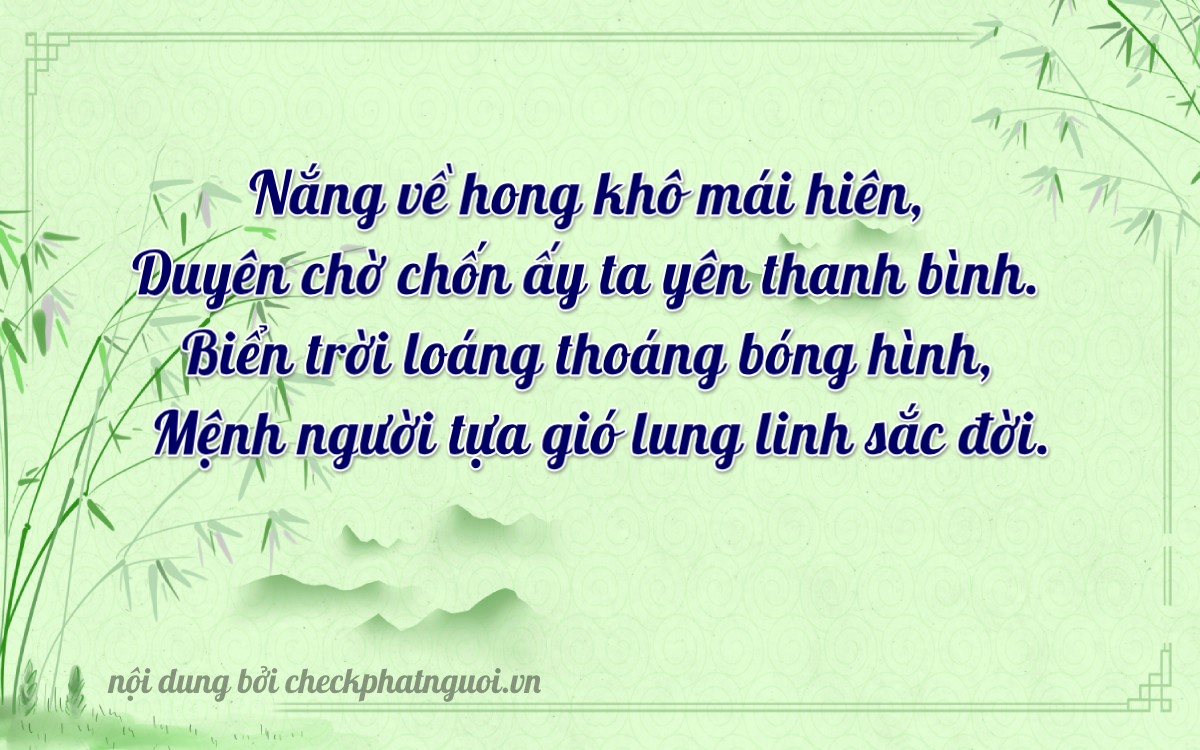 Bài thơ ý nghĩa cho <b>biển số 78L1-02202</b> tại website checkphatnguoi.vn