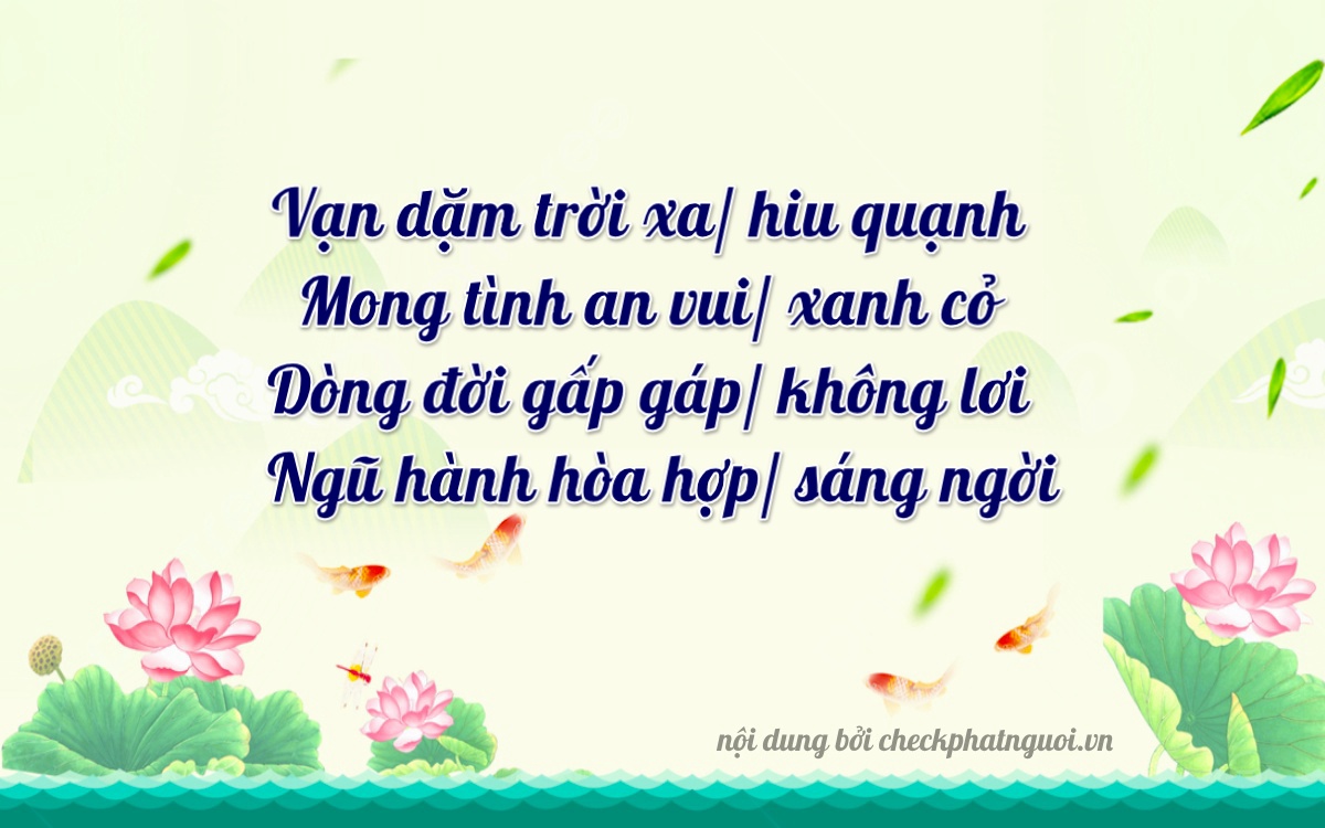 Bài thơ ý nghĩa cho <b>biển số 78L1-22528</b> tại website checkphatnguoi.vn