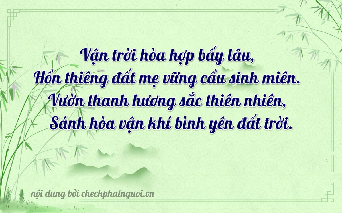 Bài thơ ý nghĩa cho <b>biển số 78L1-24574</b> tại website checkphatnguoi.vn