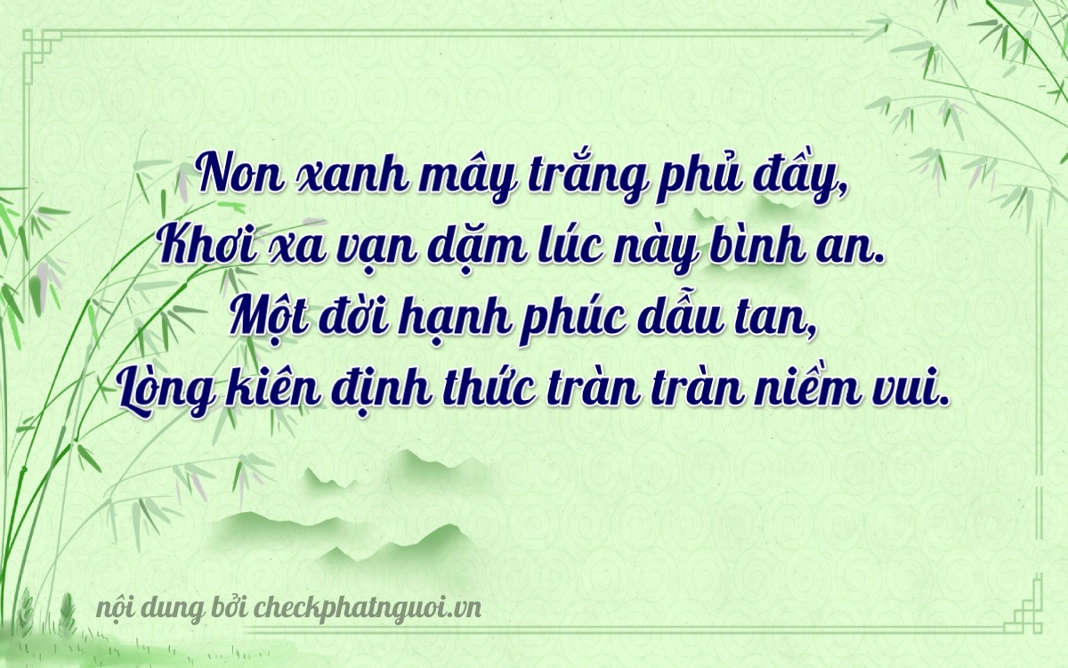 Bài thơ ý nghĩa cho <b>biển số 78LA-01109</b> tại website checkphatnguoi.vn