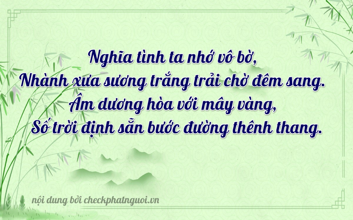 Bài thơ ý nghĩa cho <b>biển số 78M1-22196</b> tại website checkphatnguoi.vn