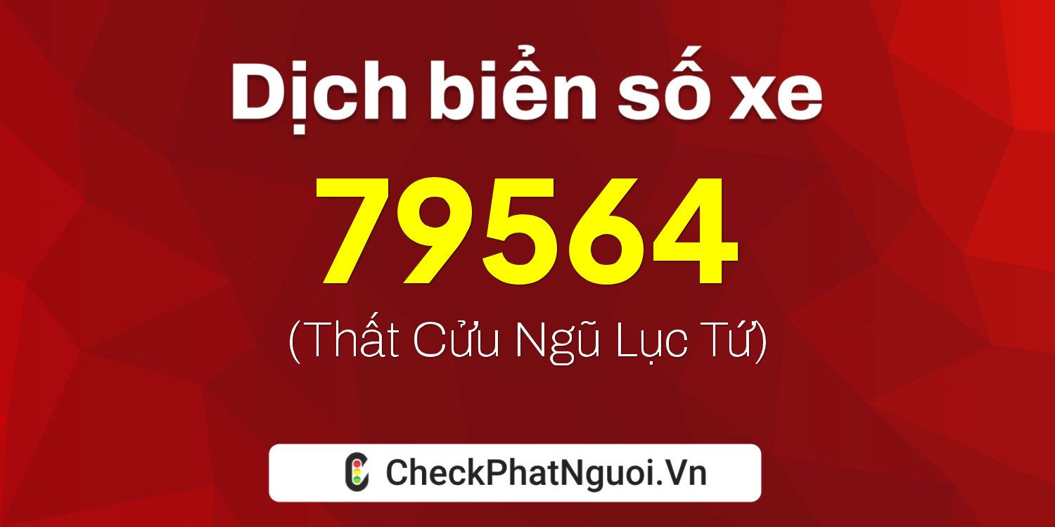 Dịch ý nghĩa <b>biển số xe 19A-79564</b> tại website checkphatnguoi.vn