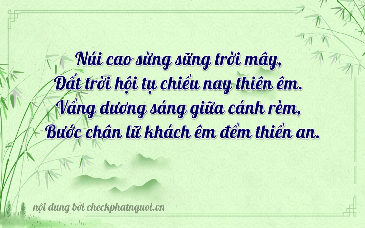 Bài thơ ý nghĩa cho <b>biển số 79A-00156</b> tại website checkphatnguoi.vn